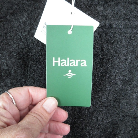 Halara Jumpsuit Womens L Petite Black Boucle Square Neck Pockets Sleeveless NWT - Picture 9 of 16